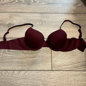 Maroon bra.